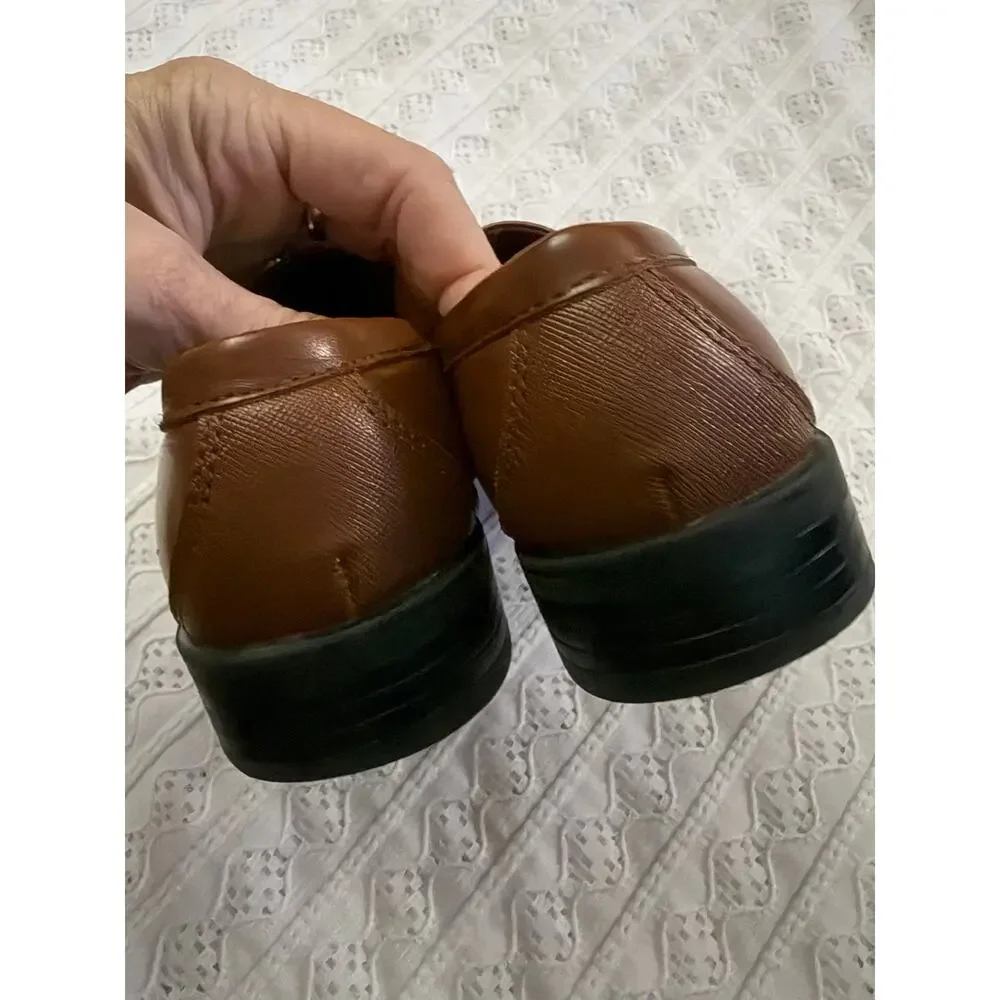 Stacy Adams Boys Brown Bit Loafers Dress Shoes Size 11Y Cognac Slip On